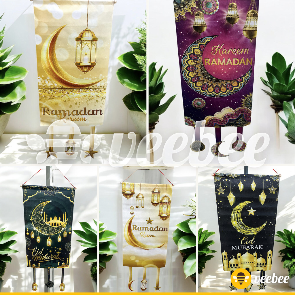 Banner Gulung Spunbond Ramadhan | Dekorasi Lebaran | Eid Mubarak Gantung Dinding