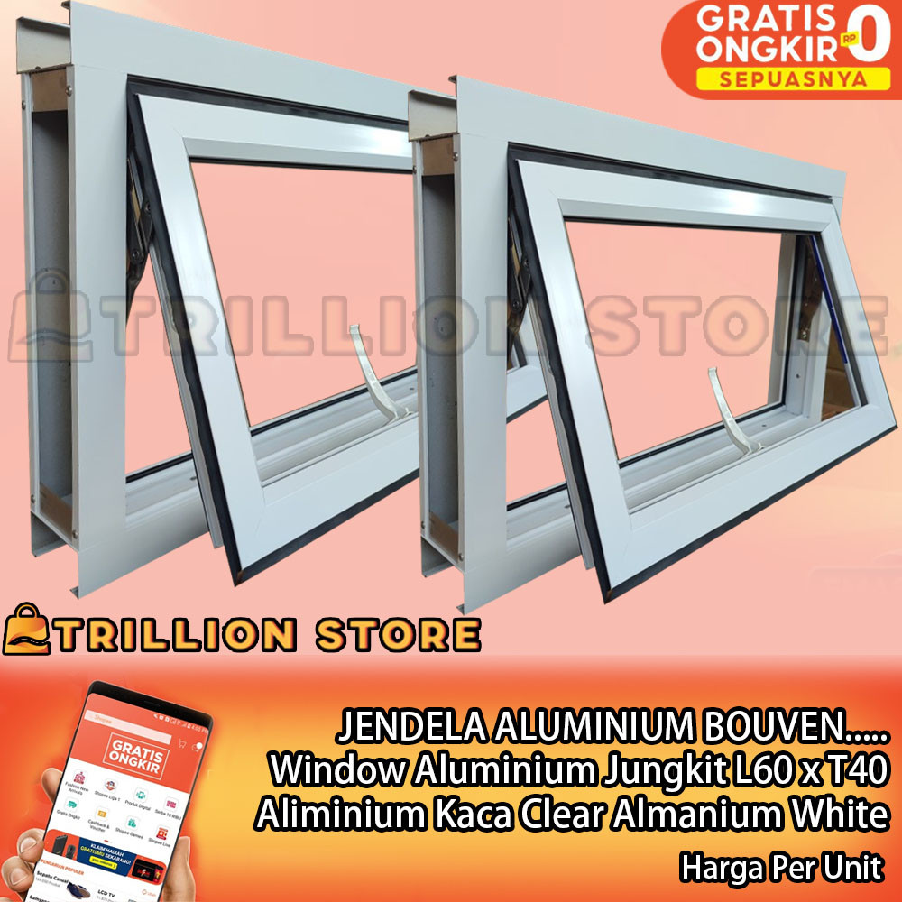 Jual Jendela Bouven Kaca Clear L60 x T40 L60 x T40 40 60 40x60 Cm 0,4 0 ...