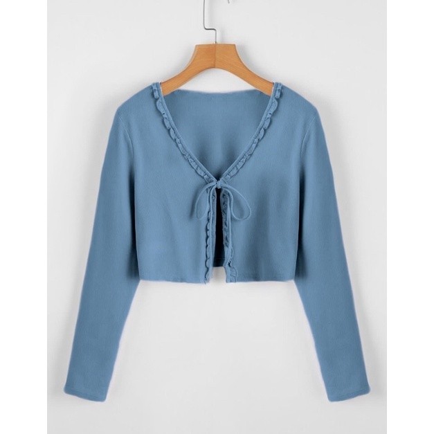 Jual CARDIGAN TOP KOREA CARDIGAN CROP PAGODA CARDIGAN Shopee