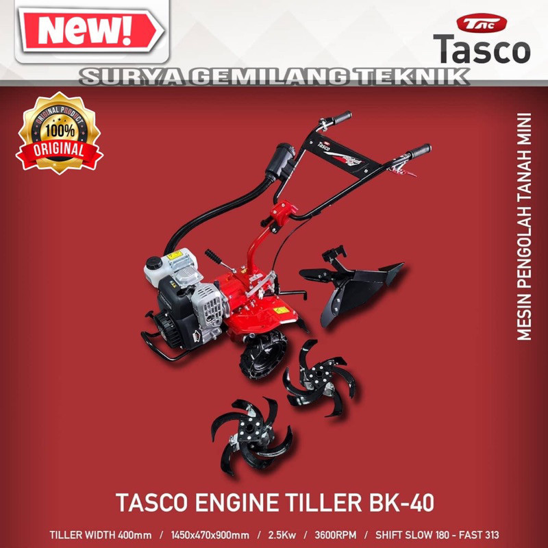 Jual Mesin Traktor Mini Tasco Bk Tiller Tanah Kering Dan Basah