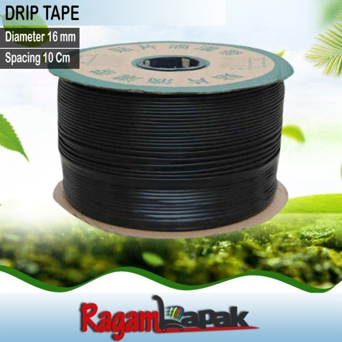 1 Roll (2000 mtr) Selang Drip Tape 16 mm - 200 Mikron Spacing 10 cm | Drip Irrigation 16mm Jarak 10cm