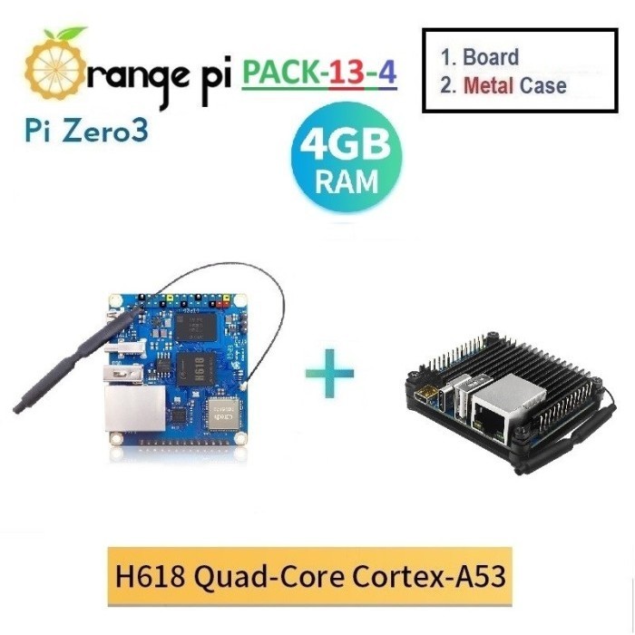 Jual DS99 PACK-13-4 : Orange Pi Zero 3 (4GB) + CASE | Shopee Indonesia