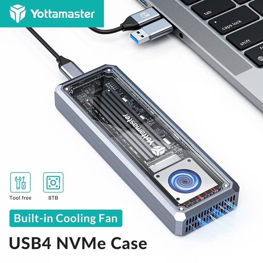 Jual Yottamaster USB4 NVMe SSD Case 40Gbps External Hard Drive