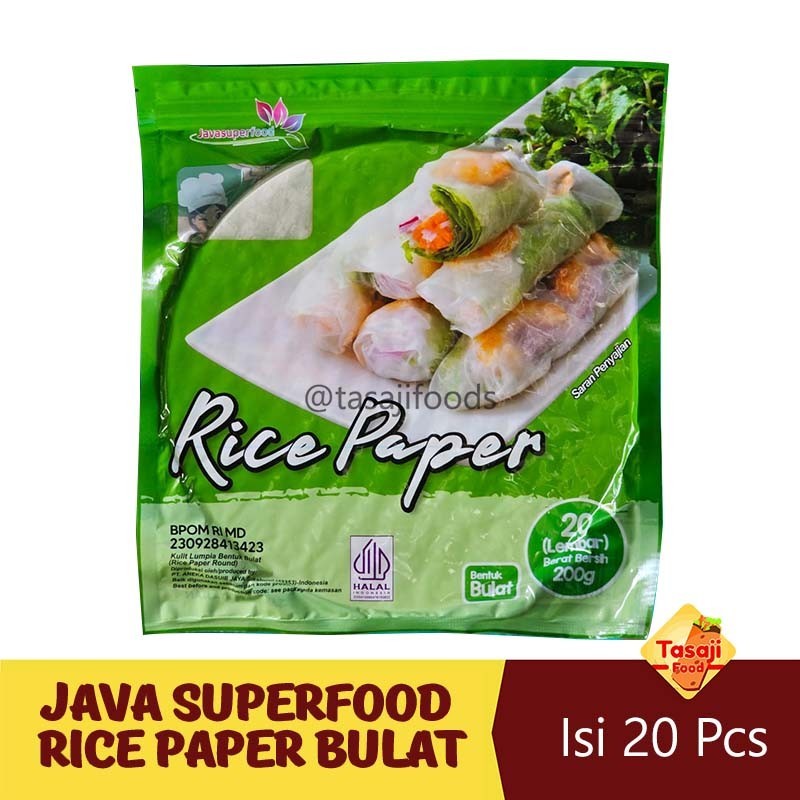 Jual Java Superfood Rice Paper Bulat Isi 20 Lembar 200gr | Shopee Indonesia