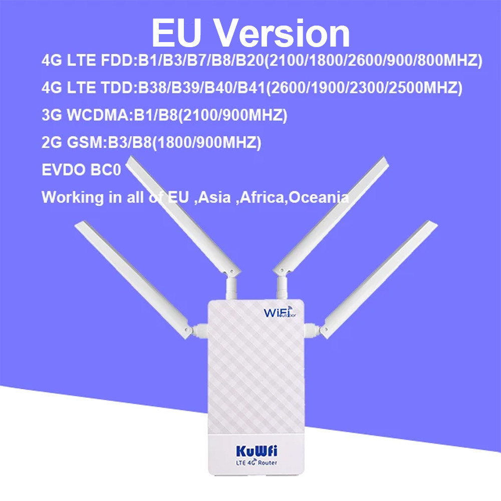 Jual KuWFi 4G Outdoor WIFI Router 150Mbps LTE SIM Card WiFi Router