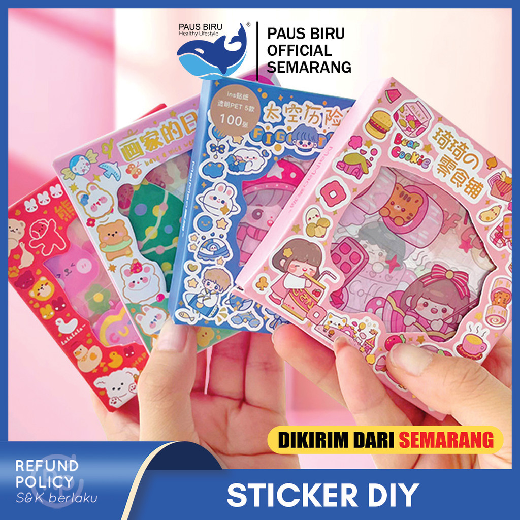 Jual Paus Biru - Aimilo STICKER KOREA DEKORASI AESTHETIC / STICKER DIY ...