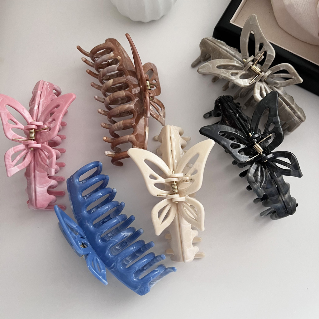 Jual Town Shell - Juna Butterfly Classic Jumbo Korean Hair Claw ...