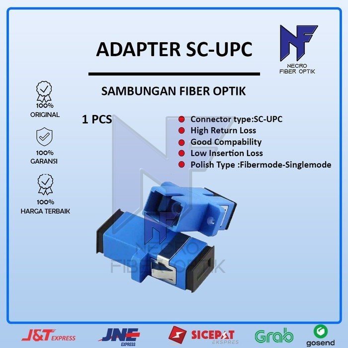 Jual ADAPTER SC UPC Pin Barel Adaptor SC UPC fiber optic connector ...