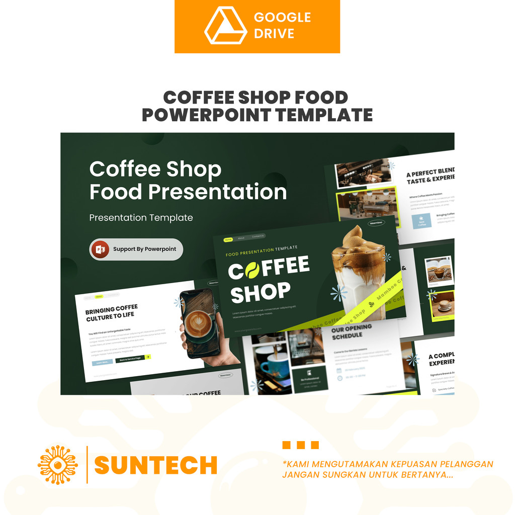 Jual COFFEE SHOP FOOD POWERPOINT TEMPLATE | POWERPOINT | Shopee Indonesia