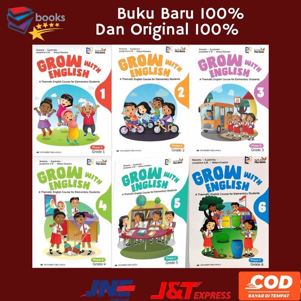 Jual Kurikulum Merdeka Grow With English SD/MI Kelas 1 2 3 4 5 6 ...