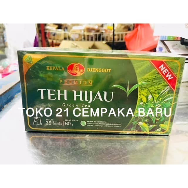 Jual Kepala Djenggot Premium Teh Hijau Box 25 Celup 60 Gram Green Tea