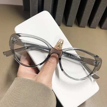 Viendo Kacamata Photocromic Minus Wanita Cat Eye Frame Silinder Anti Radiasi Blueray Kaca Mata