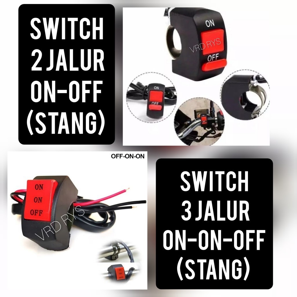 Jual SAKLAR SWITCH STANG 3MODE 2MODE ON ON OFF 3 JALUR 2 JALUR 12V 24V ...