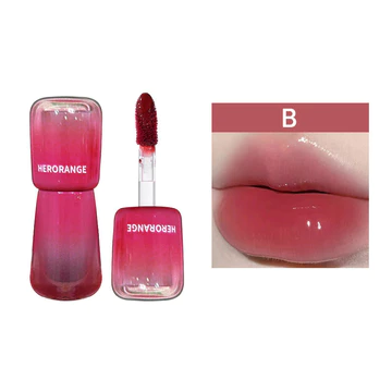 HERORANGE Mirror Lip Glaze Lip Jelly Tint Glass Lipstick Moisturizing Water Lip Gloss Korea GY