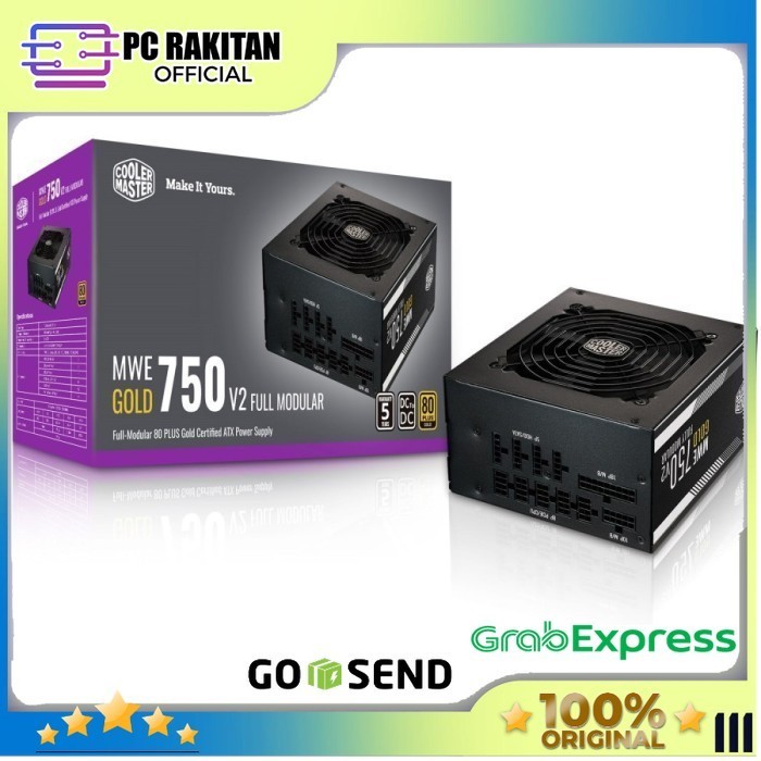 Jual COOLER MASTER PSU POWER SUPPLY MWE 750 GOLD 750W V2 (80+ GOLD ...