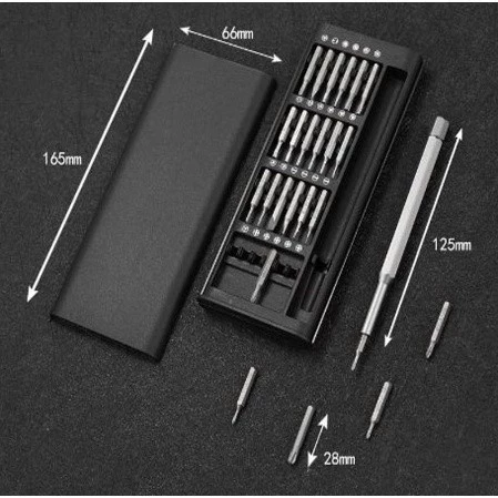 Obeng Set 24in1 Multifungsi Magnet Alumunium | AutoStock