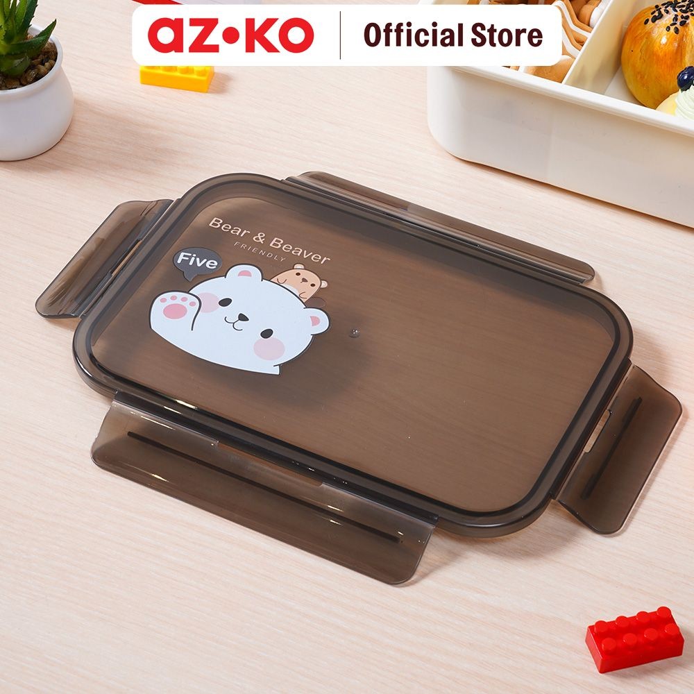 Jual AZKO Ataru 1.2 ltr Kotak Makan 2 Sekat Dengan Sendok & Garpu ...