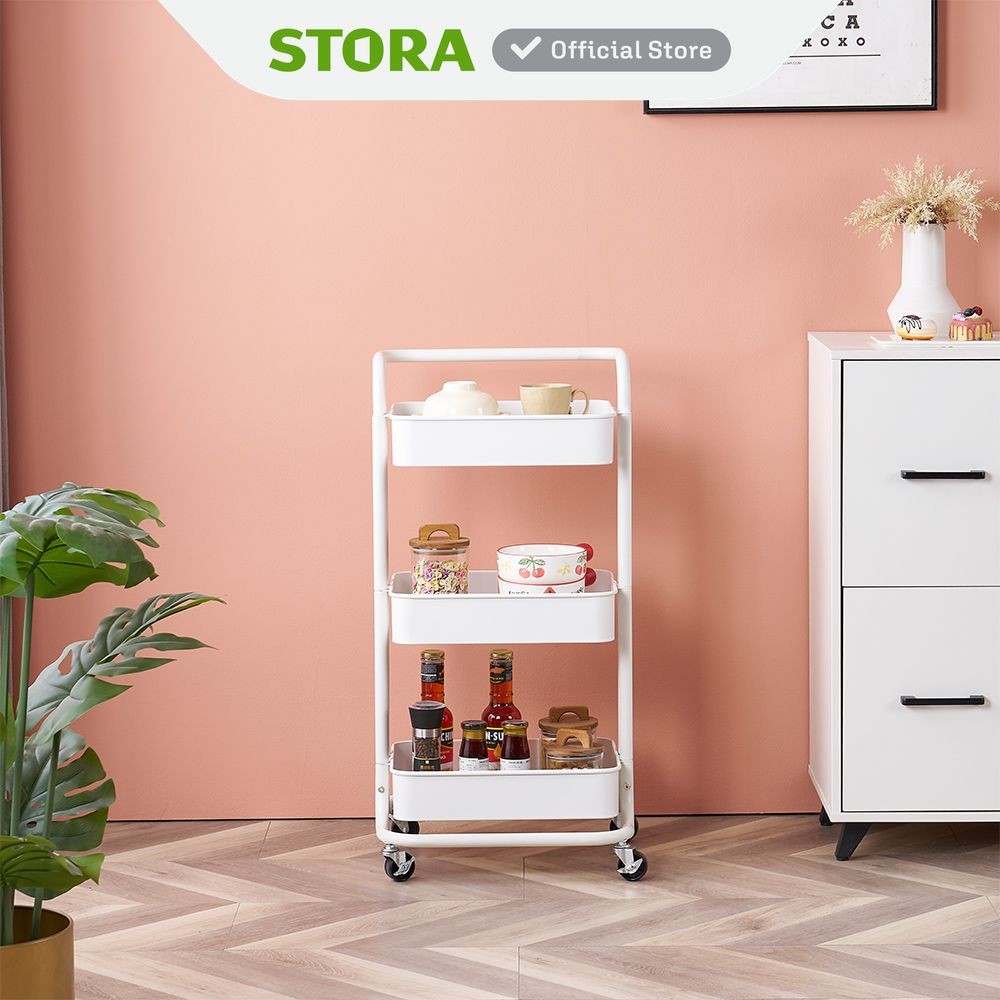 Jual Stora Handy Rak Troli Tempat Penyimpanan Multifungsi Dengan Roda ...