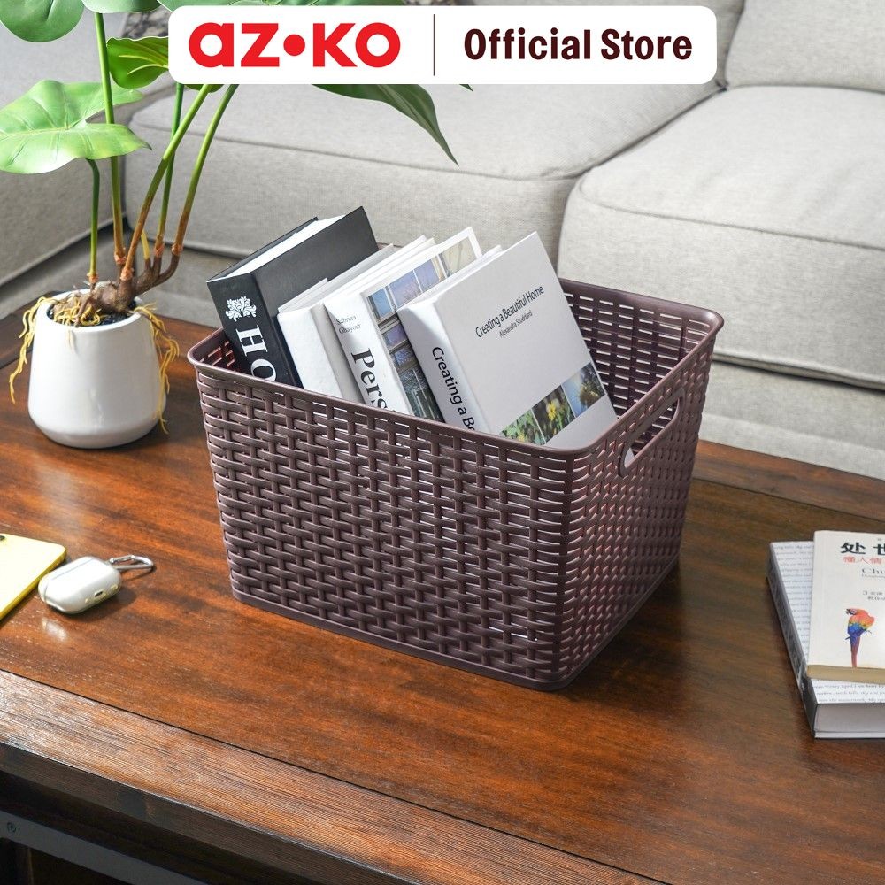 Jual AZKO Keyway 29.4x35.7x22 Cm Keranjang Penyimpanan - Cokelat ...