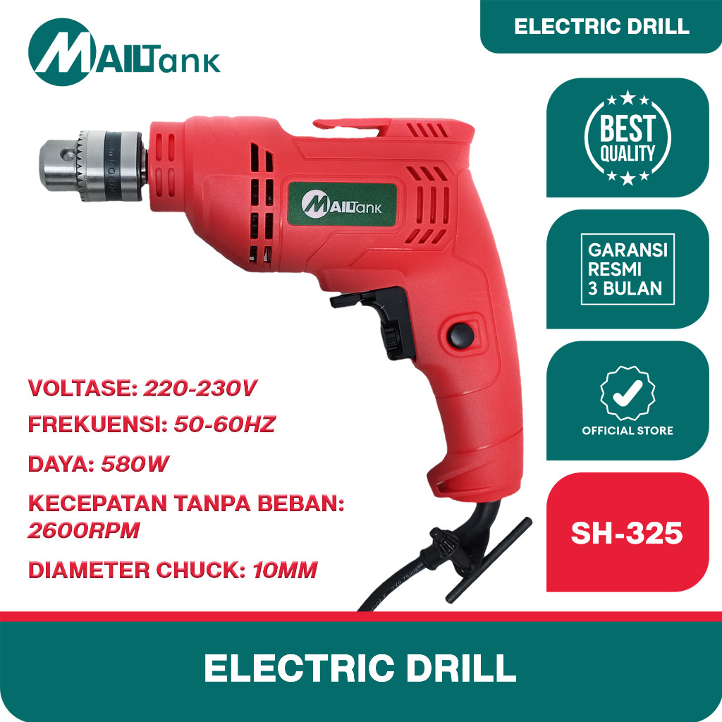 Jual PROMO HARI INI Mailtank SH325 10mm Bor Listrik Murah 580W Mesin