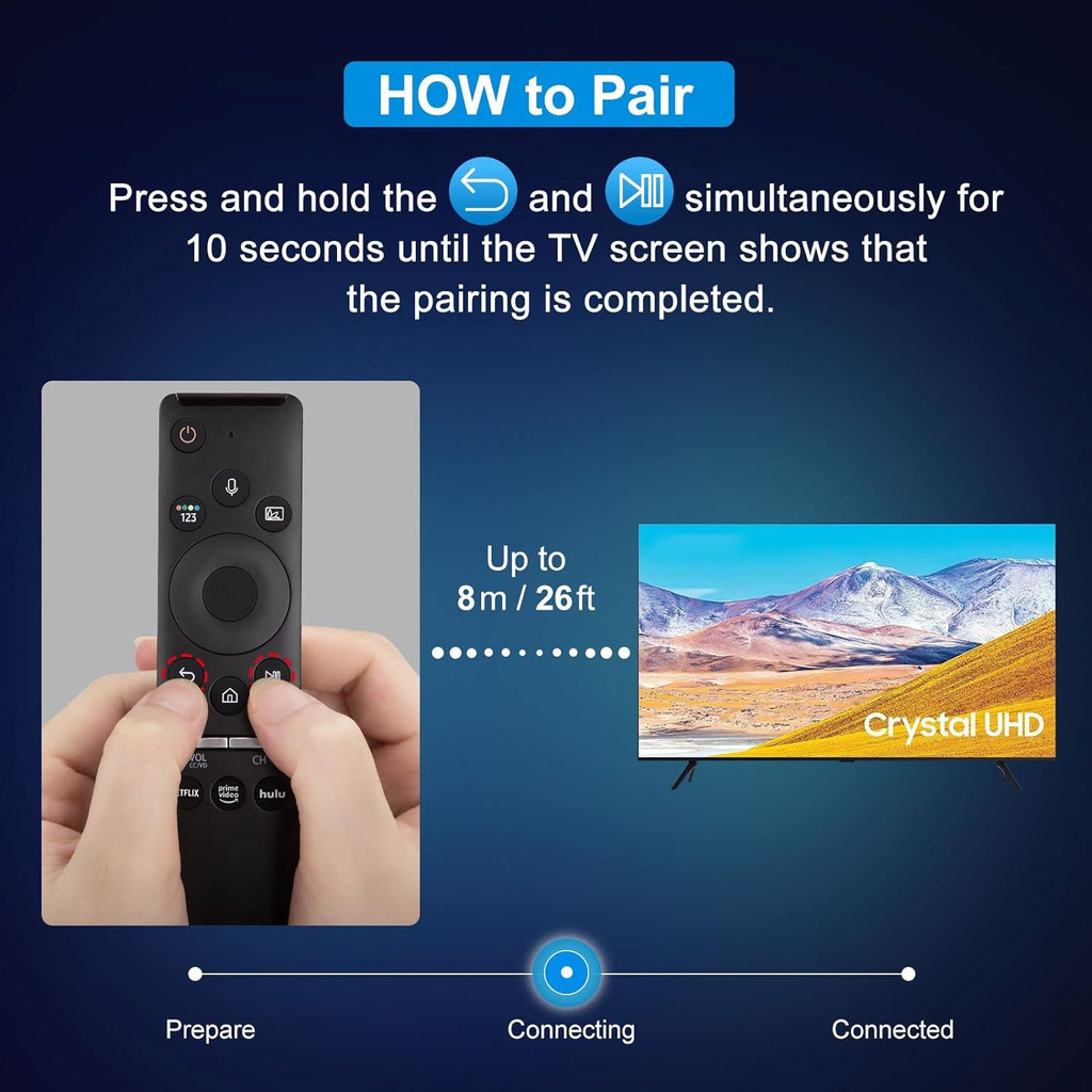 Jual Remote remot TV Samsung LED Crystal UHD 4K Smart TV TU 8000 8300 ...