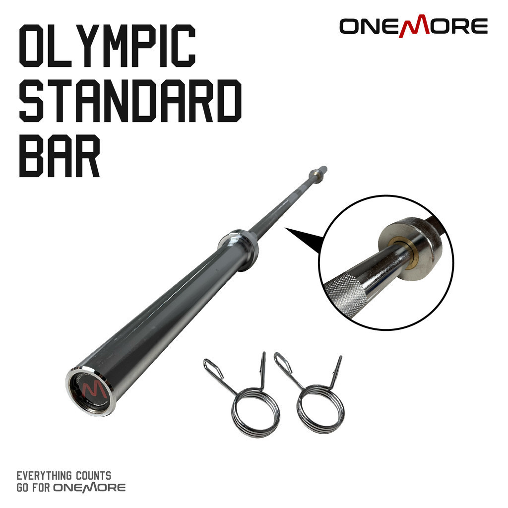 Jual ONE MORE 220CM 5CM Olympic Standard Bar Barbel Stick Stik Barbell ...