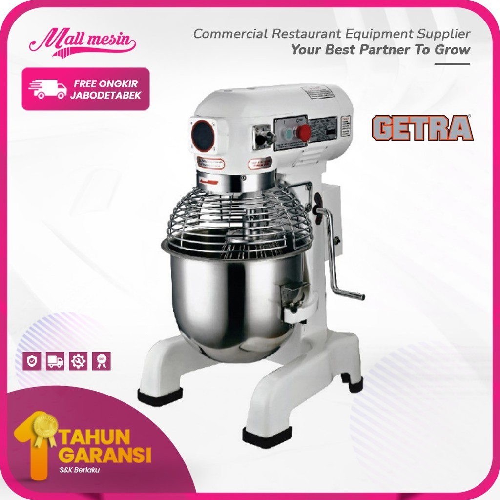 Jual Planetary Mixer Roti GETRA B-20 | Mesin Adonan Roti Kapasitas 5 Kg ...