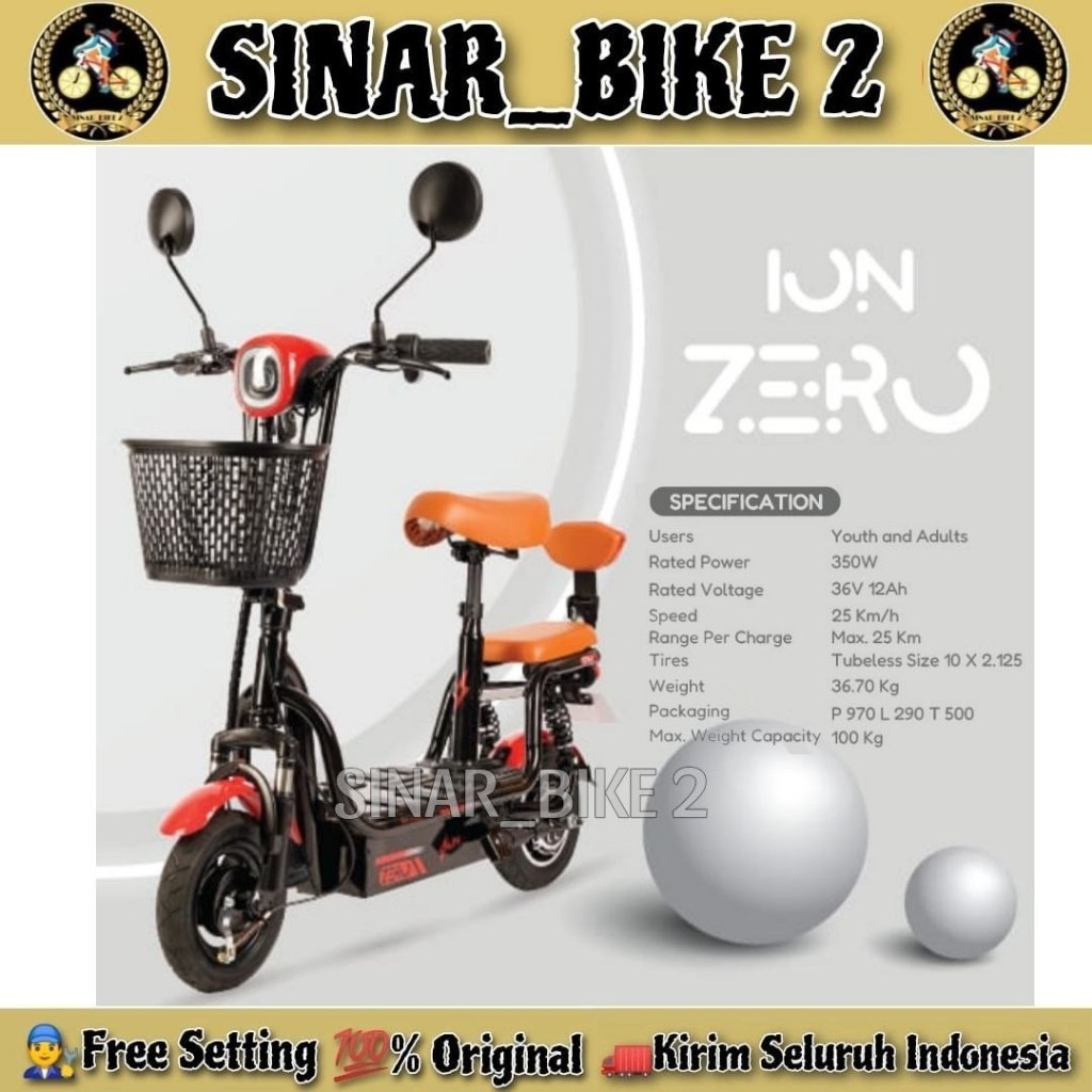 Jual Skuter Listrik Electric Bike Element Ion Zero Watt Shopee