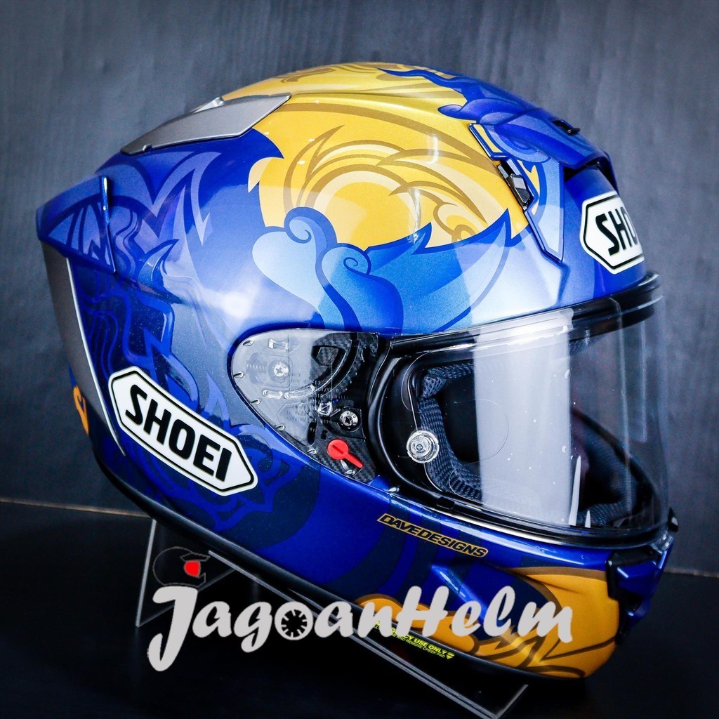 Jual SHOEI HELM X15 MARQUEZ THAILAN D TC2 BLUE GOLD XFIFTEEN