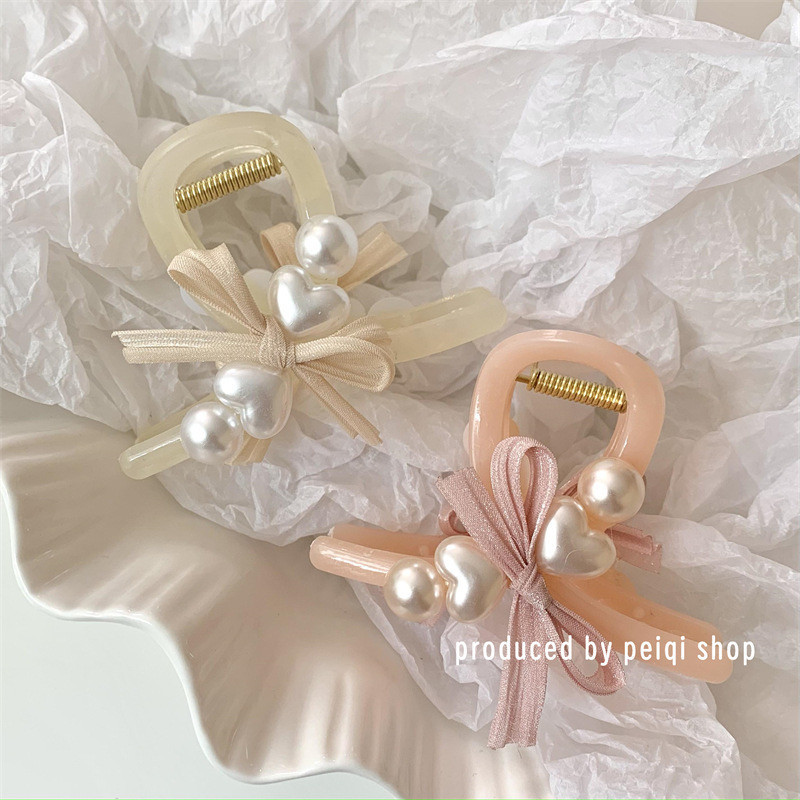 Jual Town Shell - Love Ellon Korean Medium Pearl Hair Claw / Jepit ...