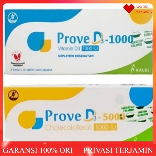 Jual Prove D3 1000 - Vitamin D3 1000 & 5000 IU Strip 10 Tablet | Shopee ...