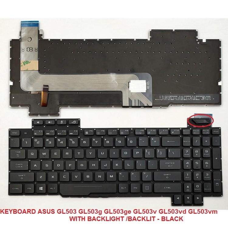 Jual KEYBOARD GAMING ASUS ROG STRIX GL503 GL503g GL503ge GL503v GL503vd ...