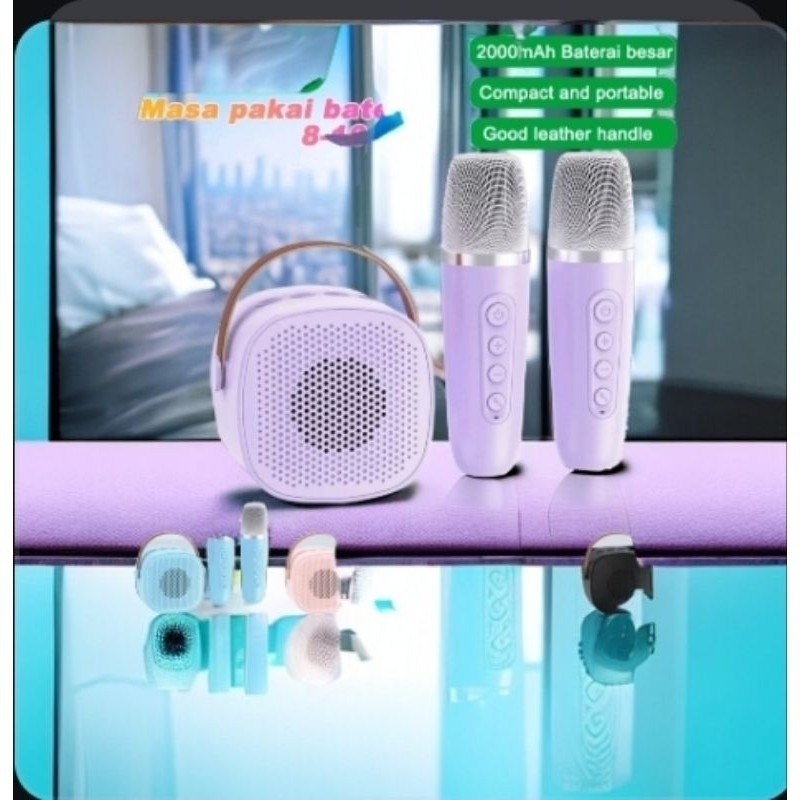 Jual spekar viral mini bass termurah Banjarmasin 2Mic 1Mic speaker