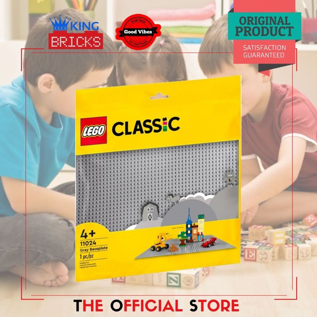 Jual ShenToys Mainan Anak LEGO Original CLASSIC 11024 Gray Baseplate ...