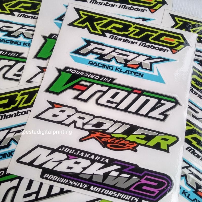 Jual STIKER PACK BENGKEL RACING TEAM Racing Hell, KATC, PRK Klaten ...