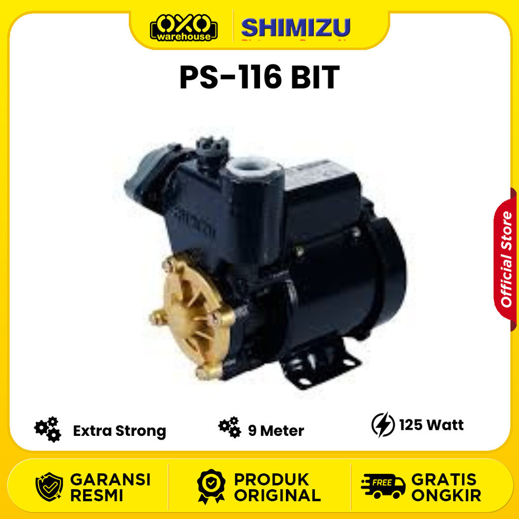 Jual SHIMIZU Pompa Air PS-116 BIT Low Watt Garansi Resmi | Shopee Indonesia