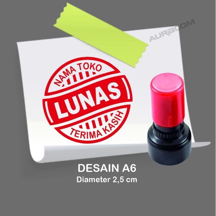 Jual Cetak Stempel lunas Cap lunas/ Stempel lunas bulat/ Stempel lunas ...