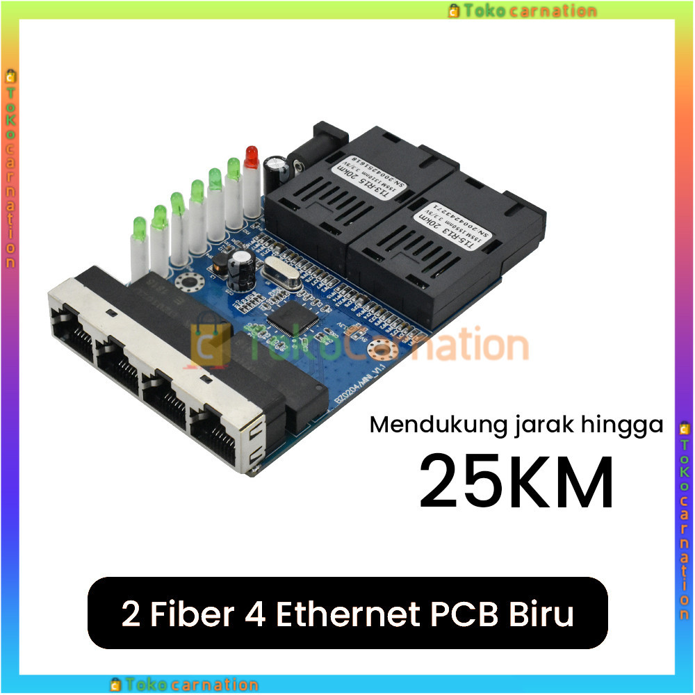 Jual media Converter 2 port fiber optic singel mode A dan B - 4 port ...