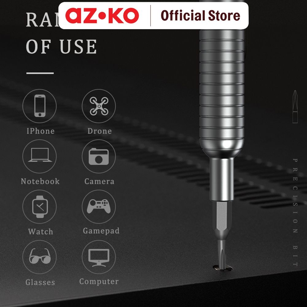 Jual AZKO Maxbuilt Set 31 Pcs Obeng Presisi - Abu-Abu Screwdriver Alat ...