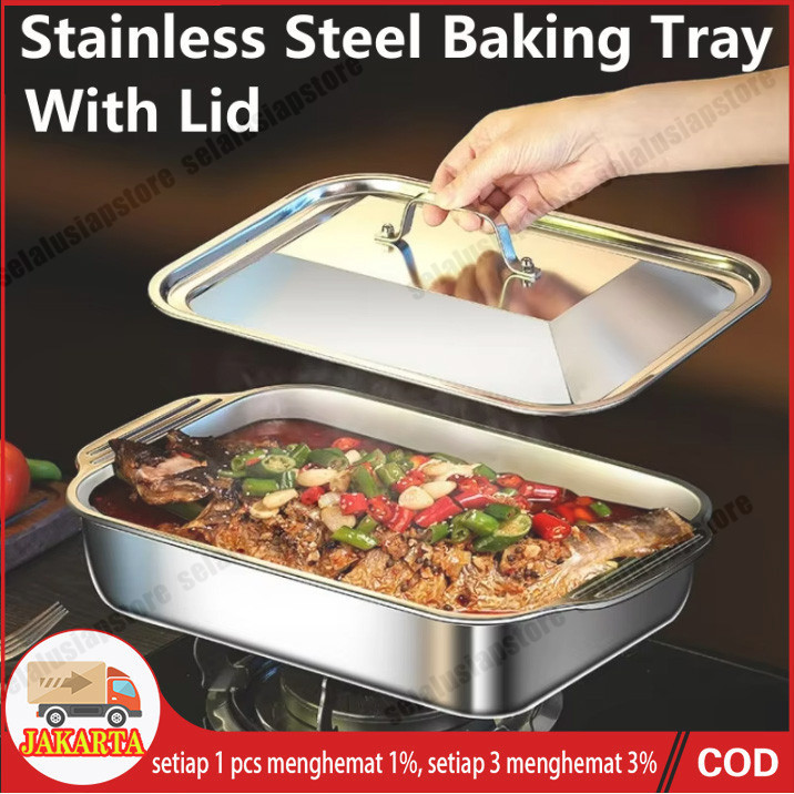 Jual “COD”【piring ikan】304 stainless steel fish plate,Nampan prasmanan ...