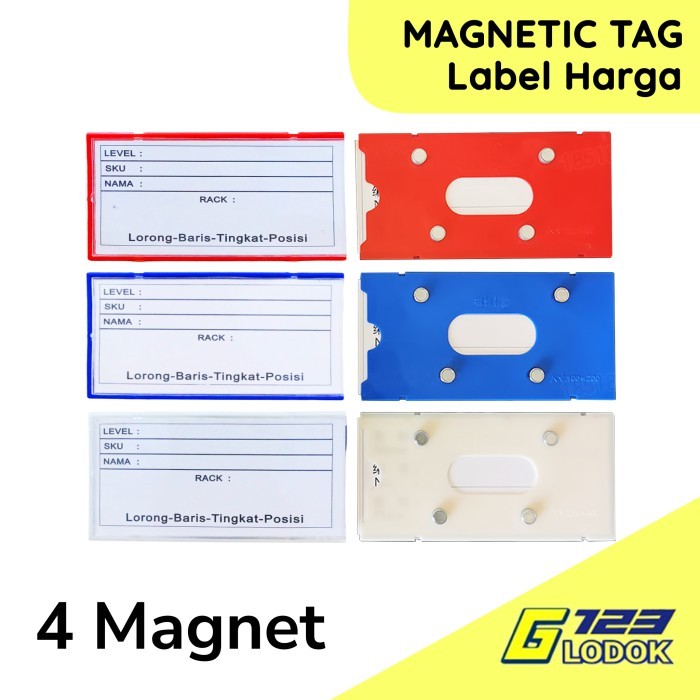 Jual Label Harga Magnet Type Tipe Magnetic Tempat Price Tag Kode SKU ...