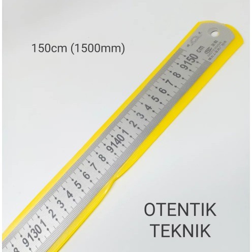 Jual HJK PENGGARIS BESI 150 CM - 1500 MM - 1 KOMA 5 METER - STEEL RULER ...