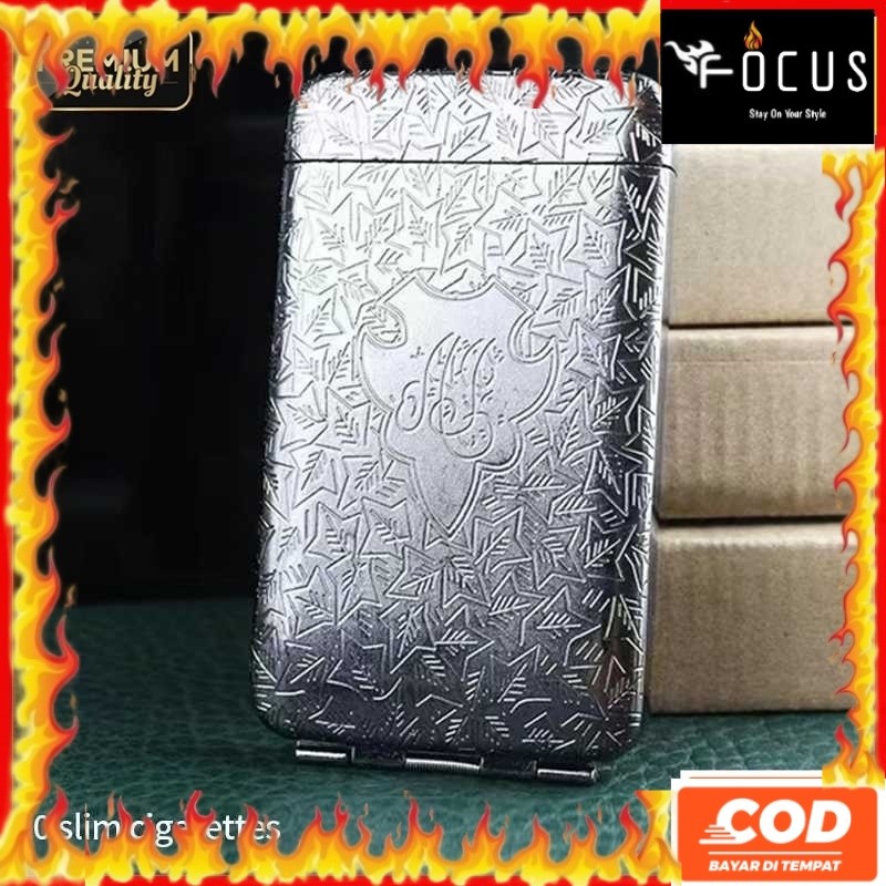 Jual Kotak Rokok Panjang Elegan Vintage Cigarette Box Case Slim 20 Slot ...