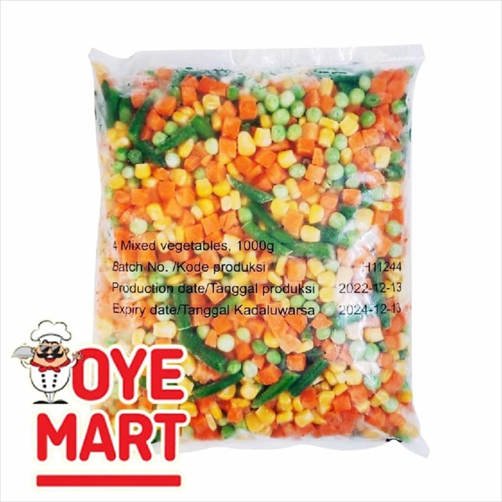 Jual Mixed Vegetables 4 Ways 1kg Sayuran Beku Frozen Shopee Indonesia