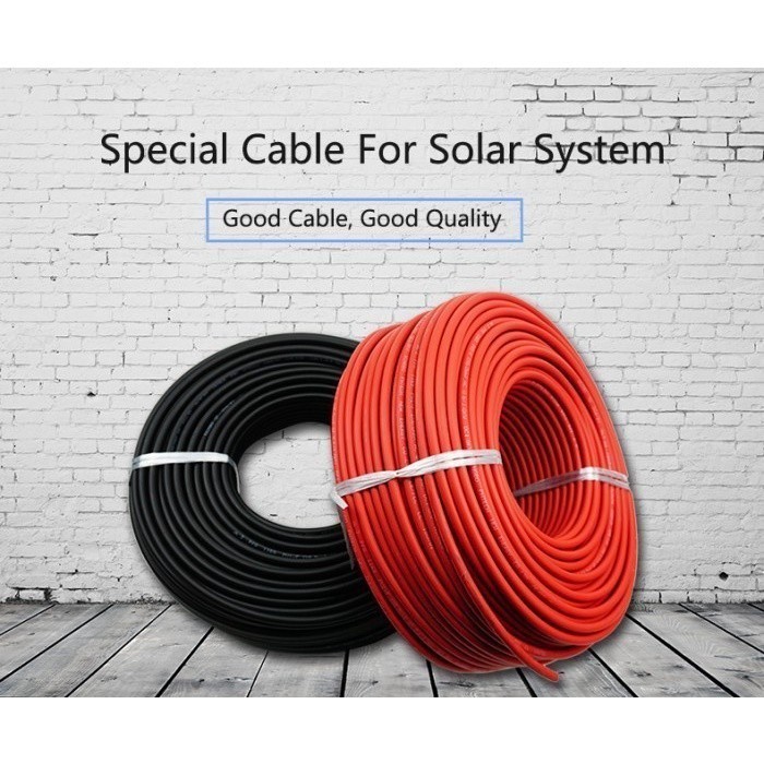 Jual Kabel Khusus Solar Panel PV1-F Ukuran 2.5mm Merah / Hitam Tembaga