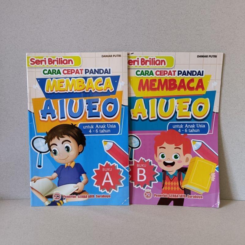 Jual Seri Brillian Cara Cepat Membaca AIUEO untuk Anak 4-6Tahun