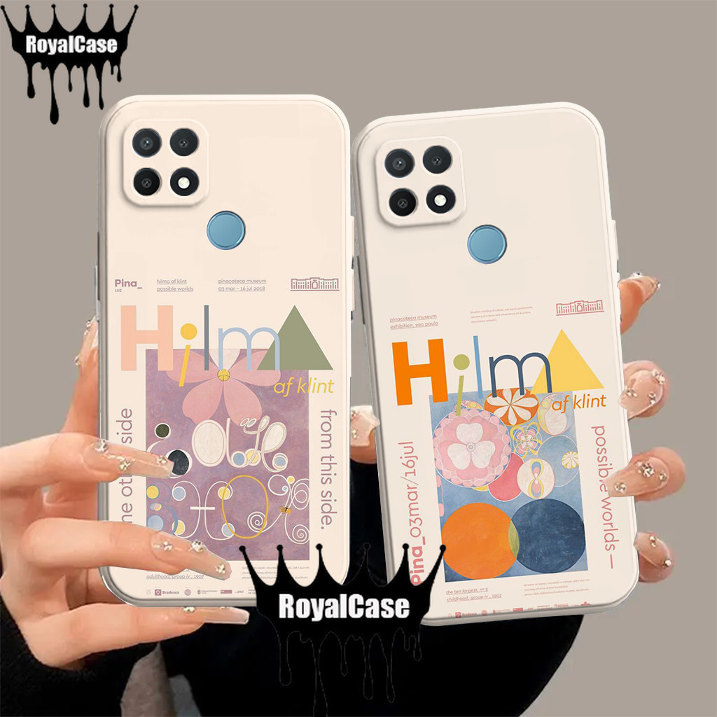 Custodia Con Cordino Per OPPO A15 / A15S - Cover Trasparente In Silicone TPU Con Collana Regolabile - Blu
