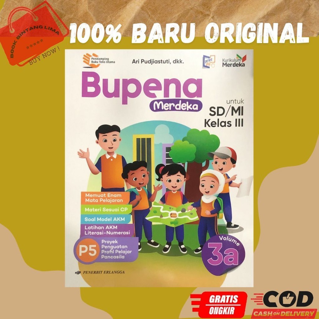 Jual Buku Bupena Kurikulum Merdeka Kelas 3A 3B 3C 3D Sd/Mi Penerbit ...