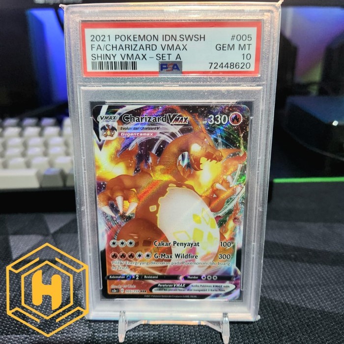 Jual Kartu Pokemon RRR TCG Graded PSA 10 Charizard Vmax #005 sc3a ...