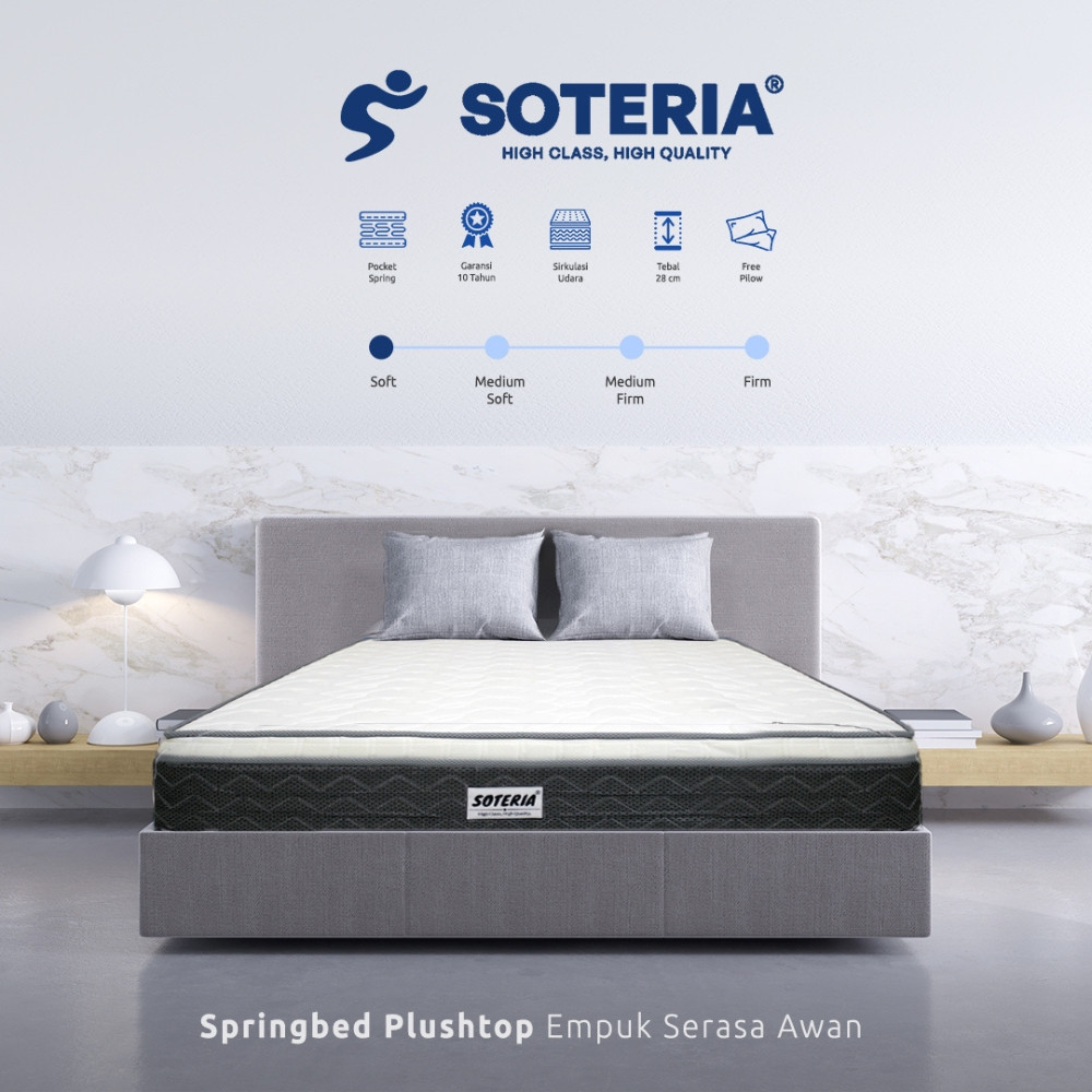 Jual [Cuci Gudang Sale] Kasur Spring Bed Plushtop / Kasur Springbed ...